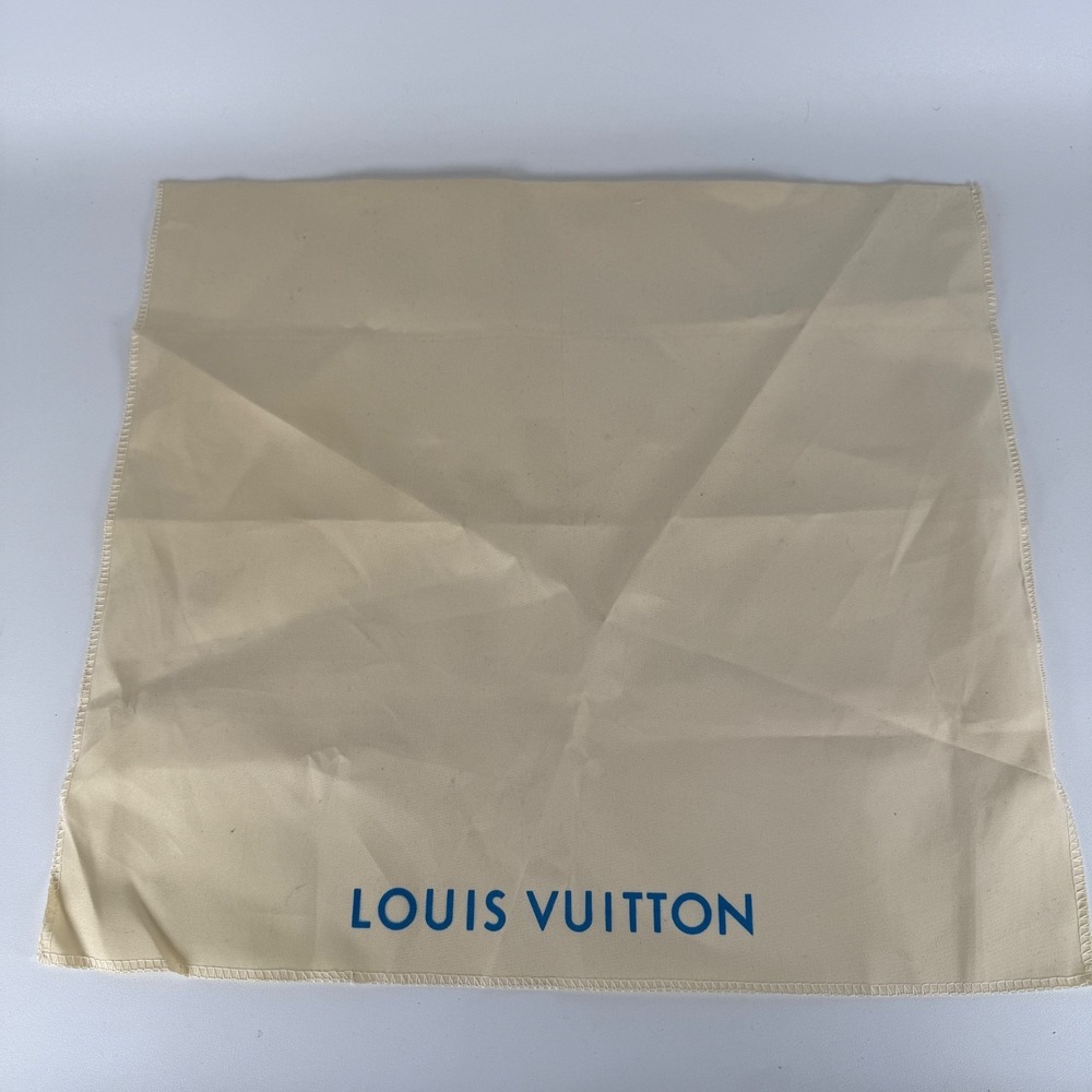 Louis Vuitton Fold over Flap Dust Bag Beige Cloth Storage Pouch 19x14 Inch